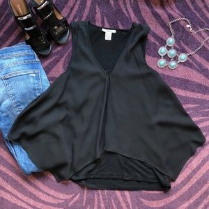 BAR III Sleeveless Flyaway Blouse